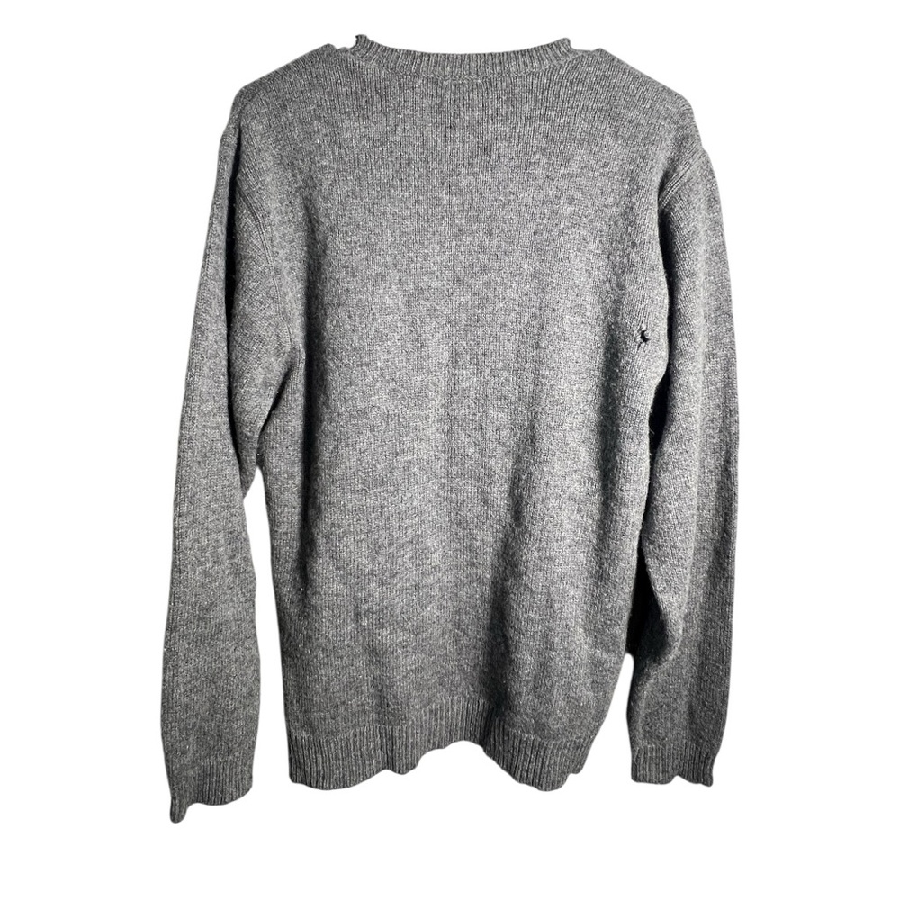 Old Navy Gray Crewneck Sweater with Navy Logo - Picture 2 of 3